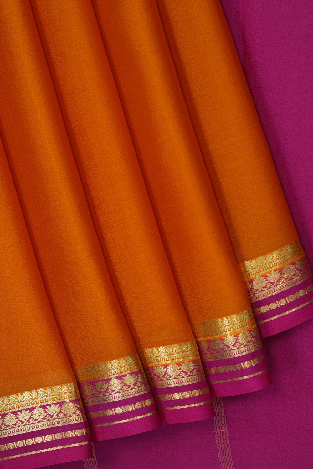 Image of Mustard Crepe Saree