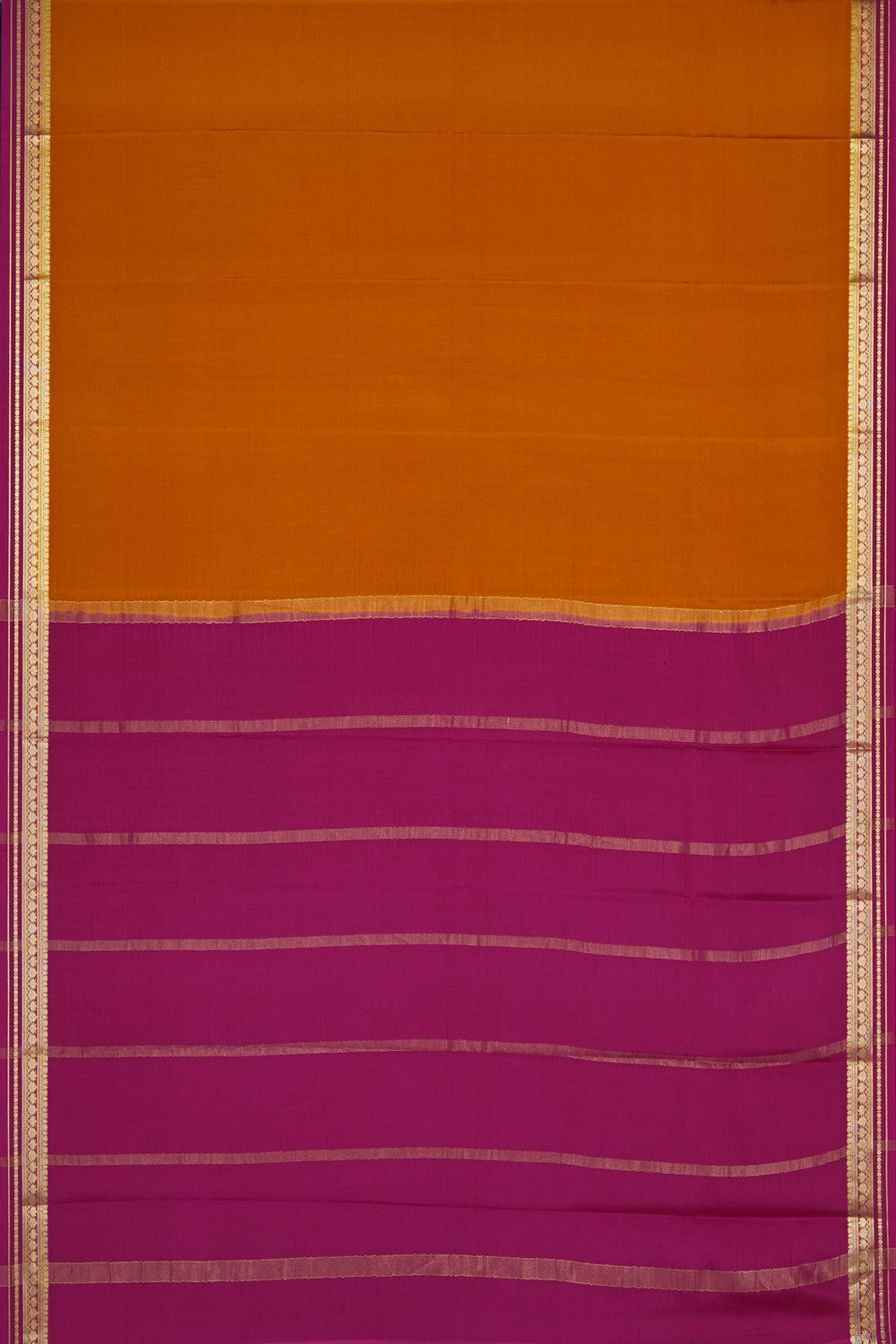 Image of Mustard Crepe Saree