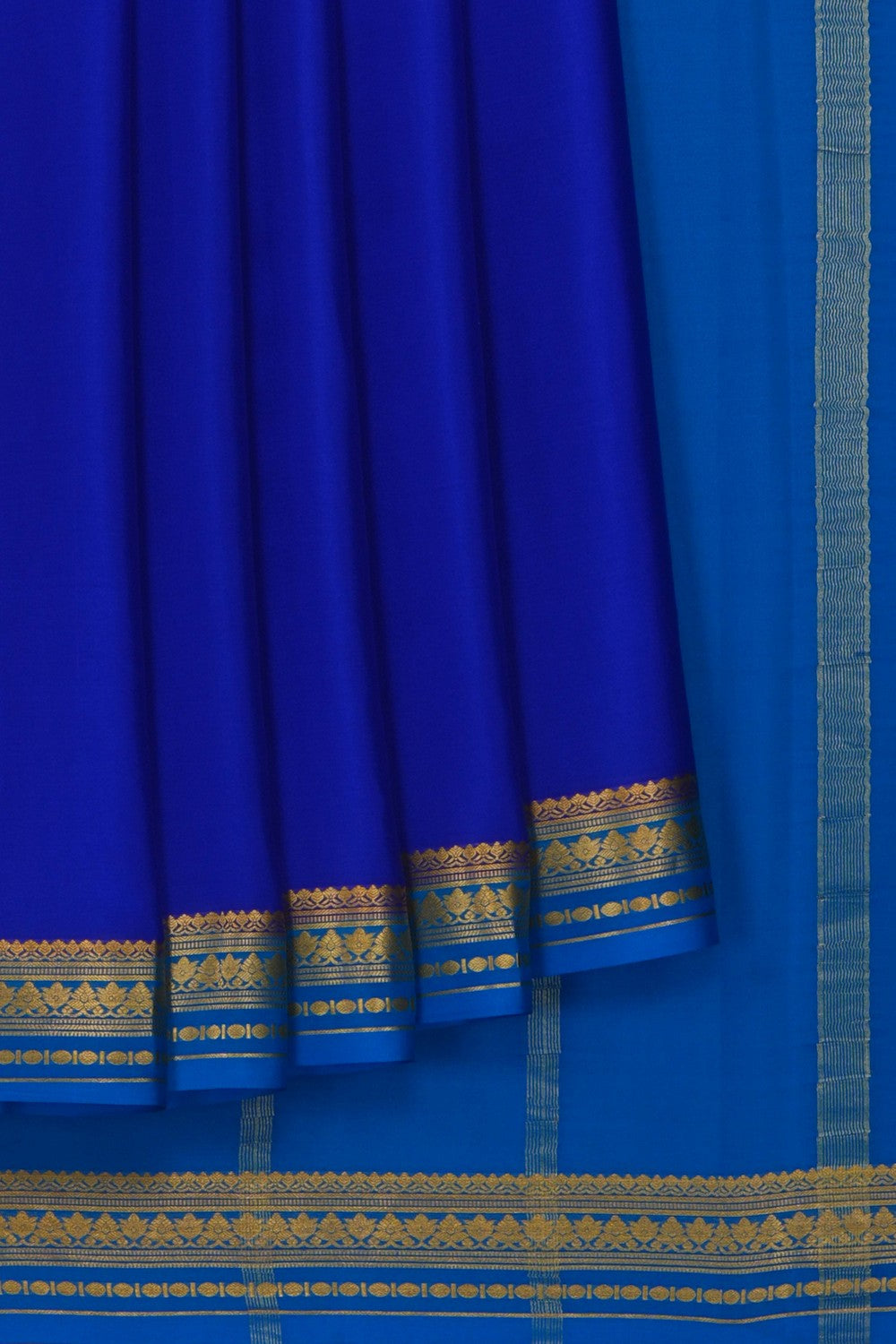 Image of Royal Blue Crepe Saree