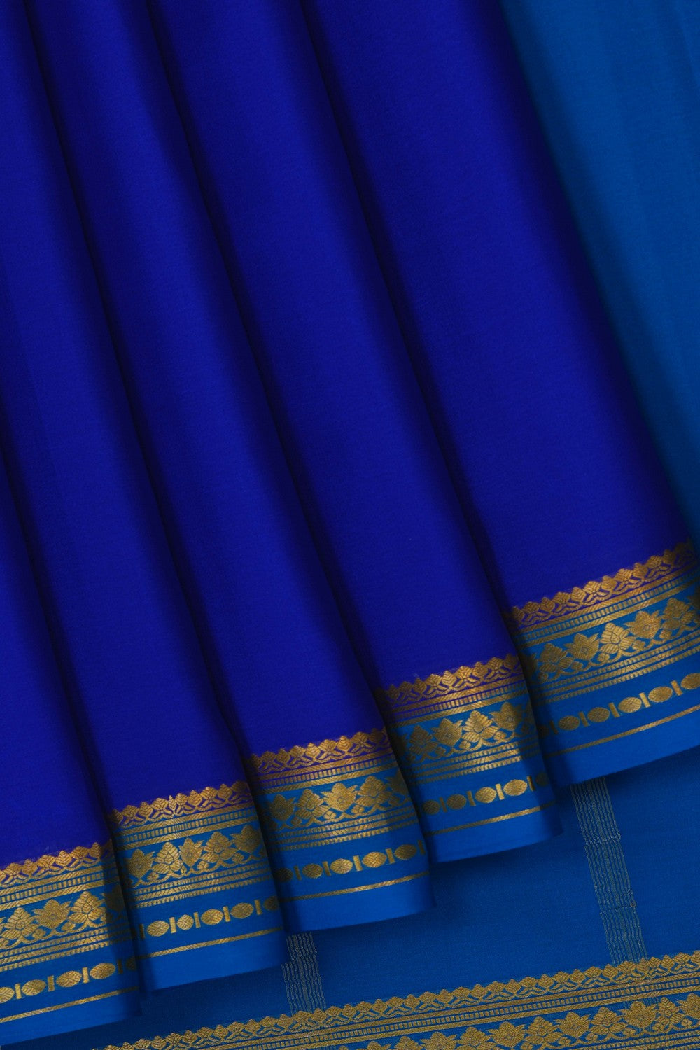 Image of Royal Blue Crepe Saree