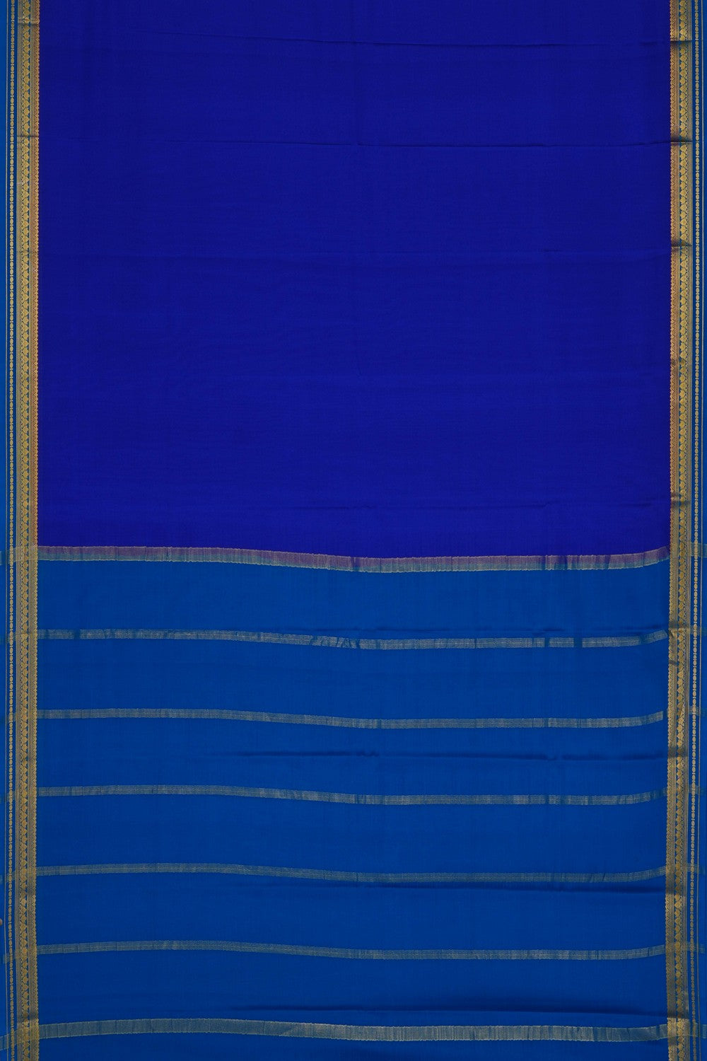 Image of Royal Blue Crepe Saree