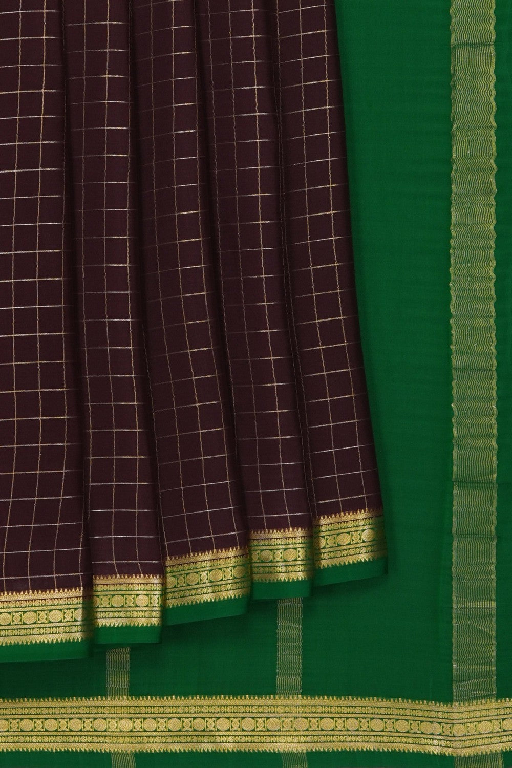 Image of Brown Crepe Saree