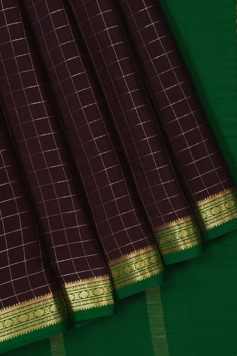 Image of Brown Crepe Saree