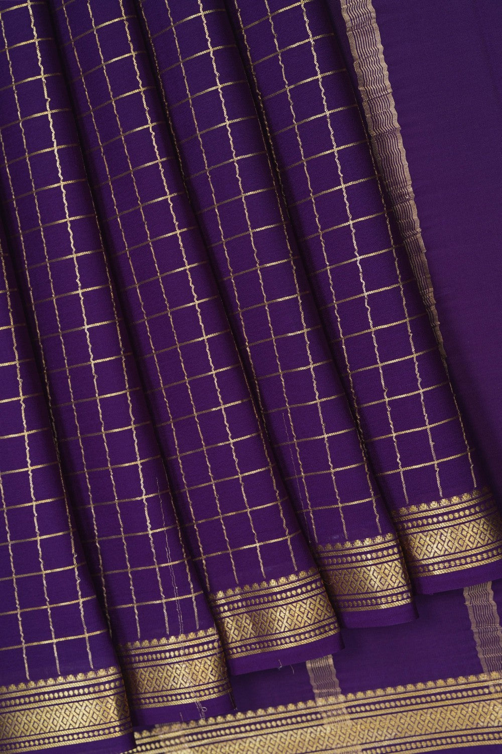 Image of Purple Crepe Saree