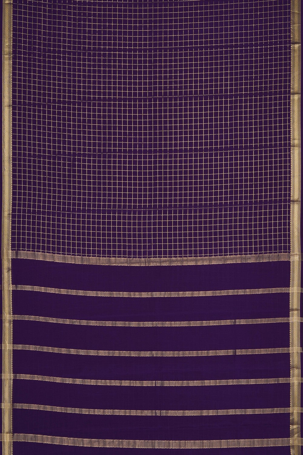 Image of Purple Crepe Saree
