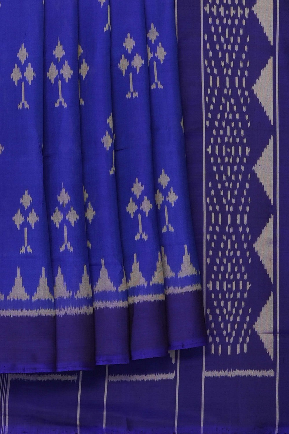 Image of Indigo Blue Rajkot Silk Saree