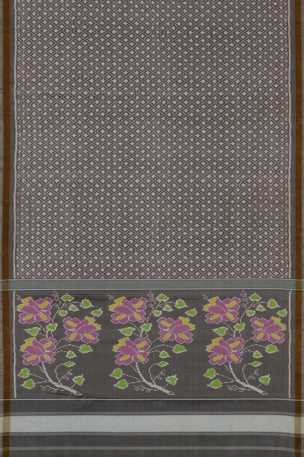 Image of Grey Rajkot Silk Saree