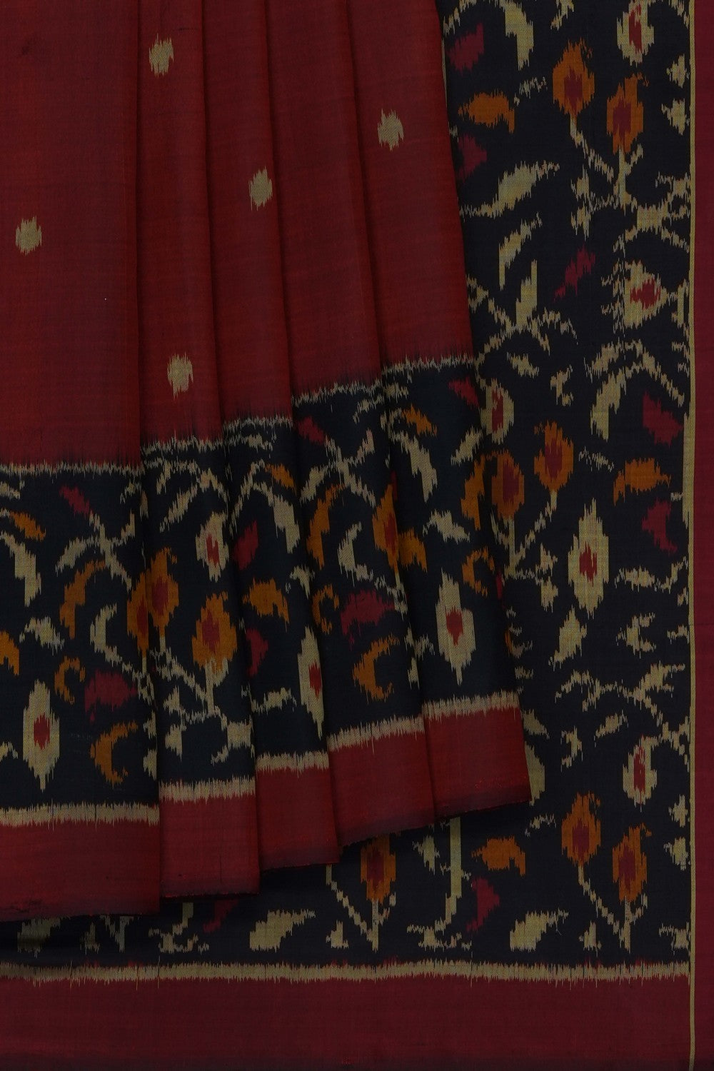 Image of Maroon Rajkot Silk Saree