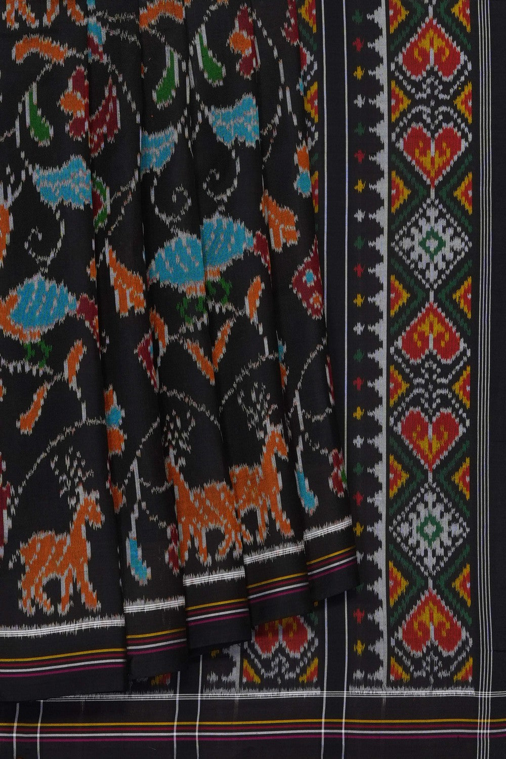 Image of Black Rajkot Silk Saree