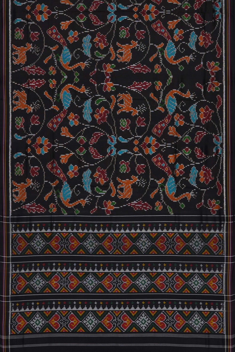 Image of Black Rajkot Silk Saree