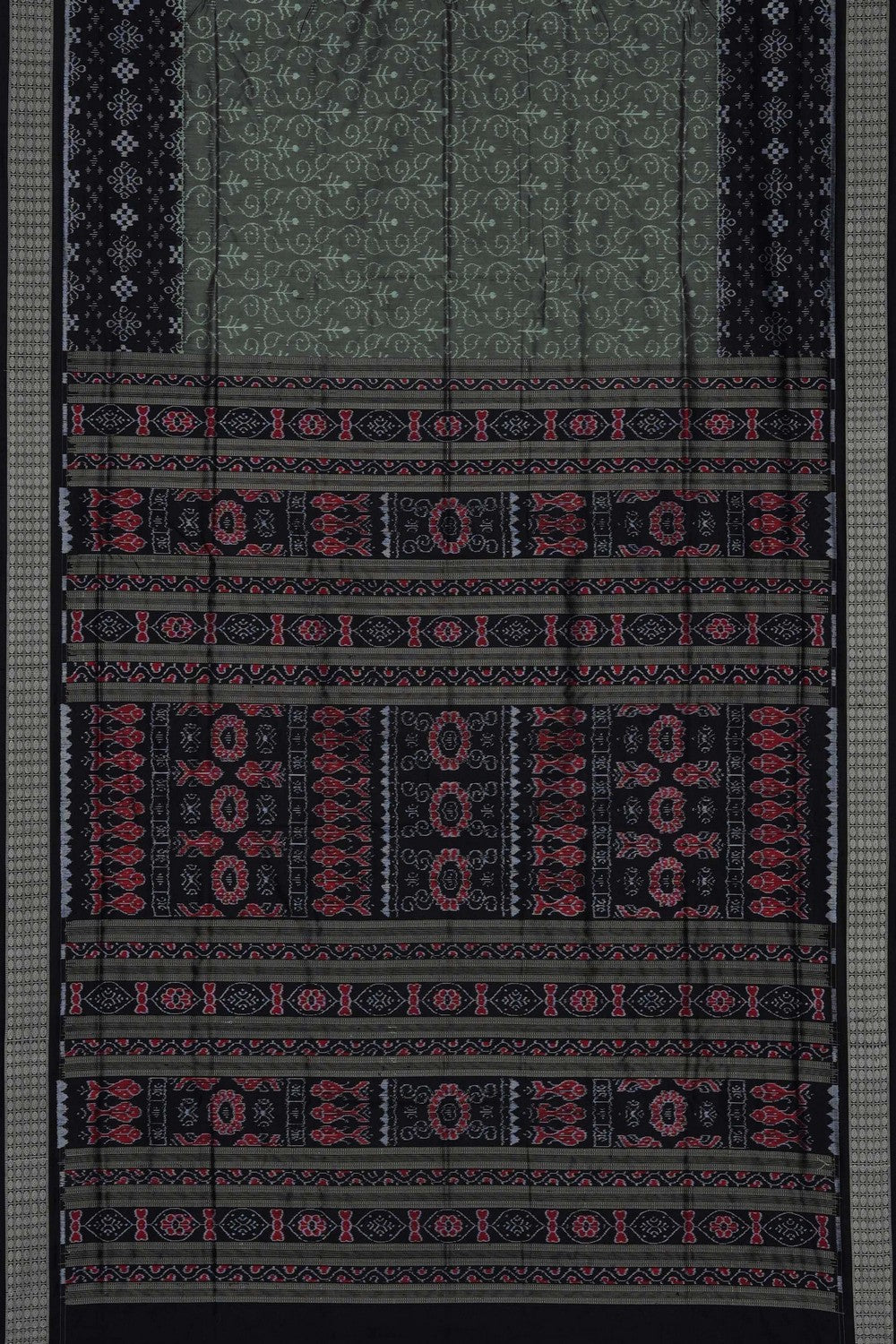 Image of Grey Sambalpuri Silk Saree