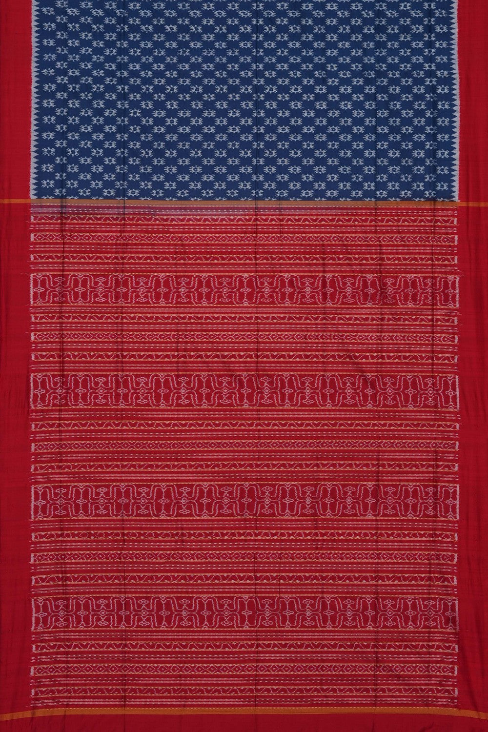 Image of Blue Sambalpuri Silk Saree