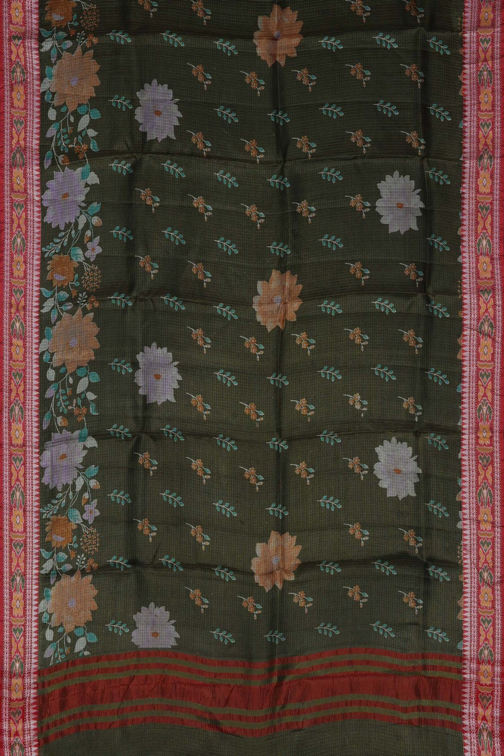 Image of A Floral Printed Kota Saree