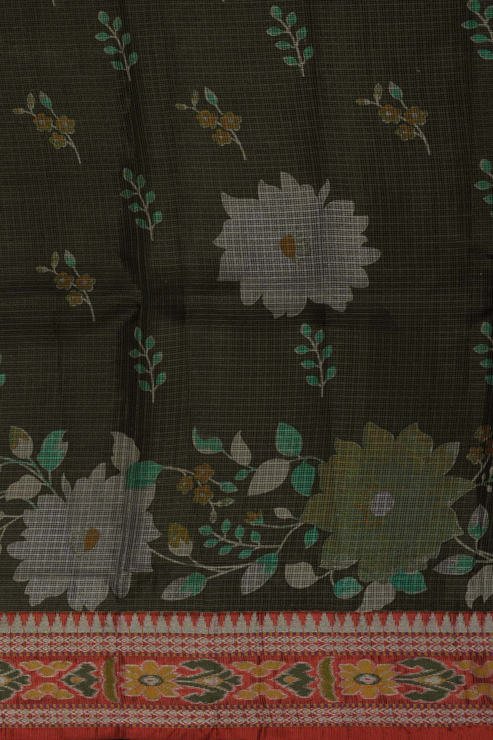 Image of A Floral Printed Kota Saree