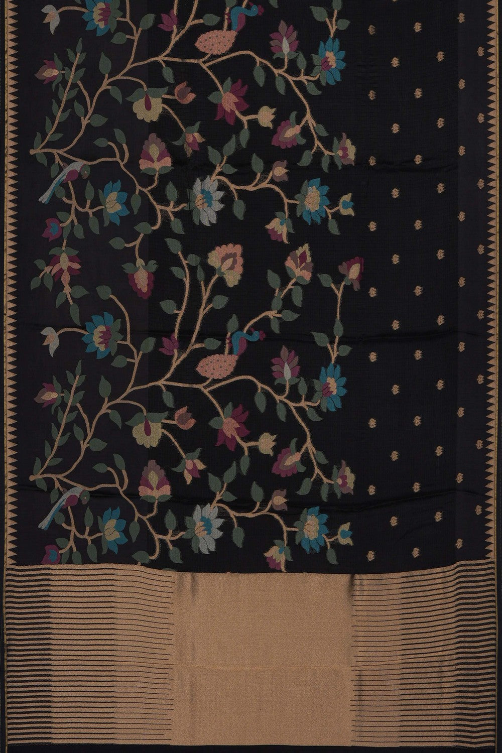Image of Black Silk Saree