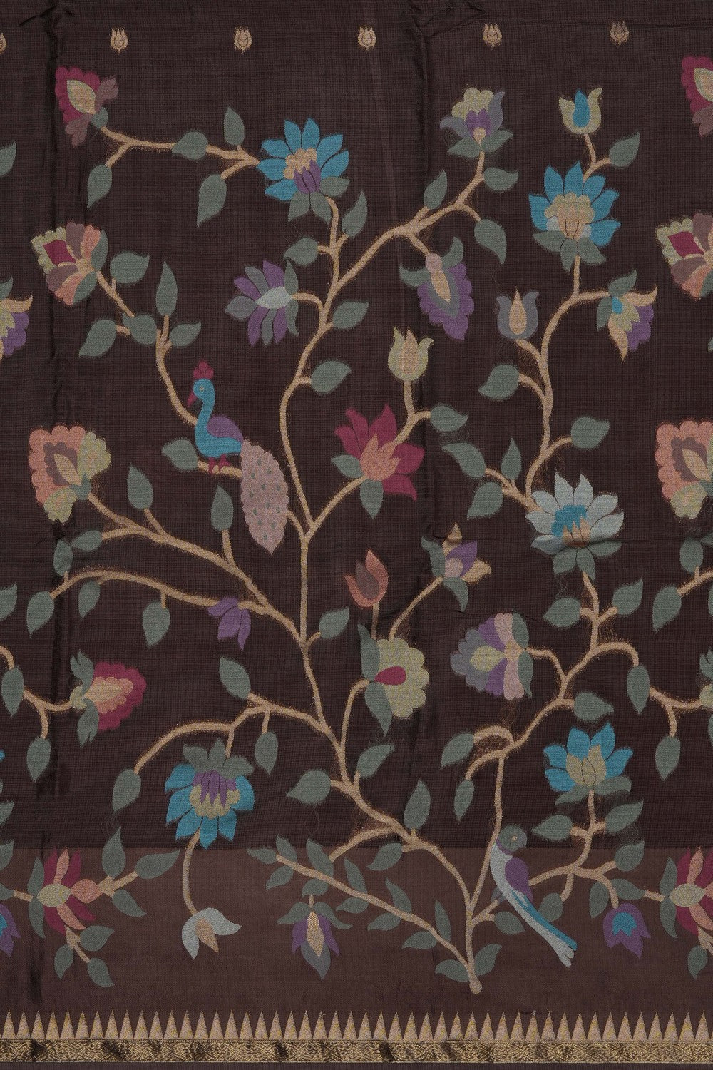 Image of Brown Silk Saree
