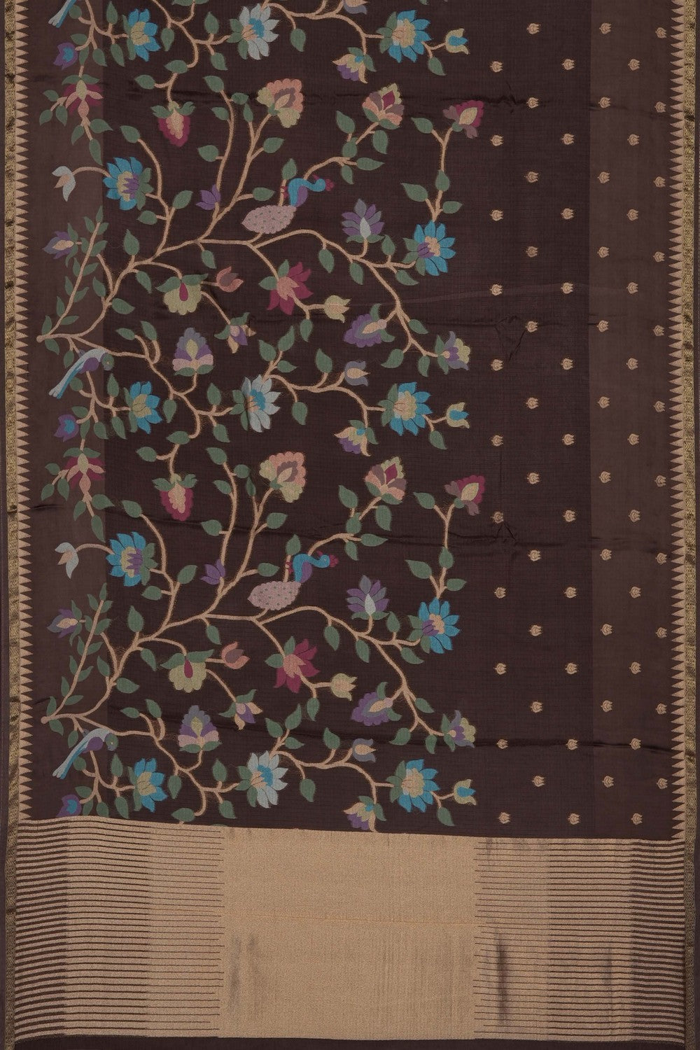 Image of Brown Silk Saree