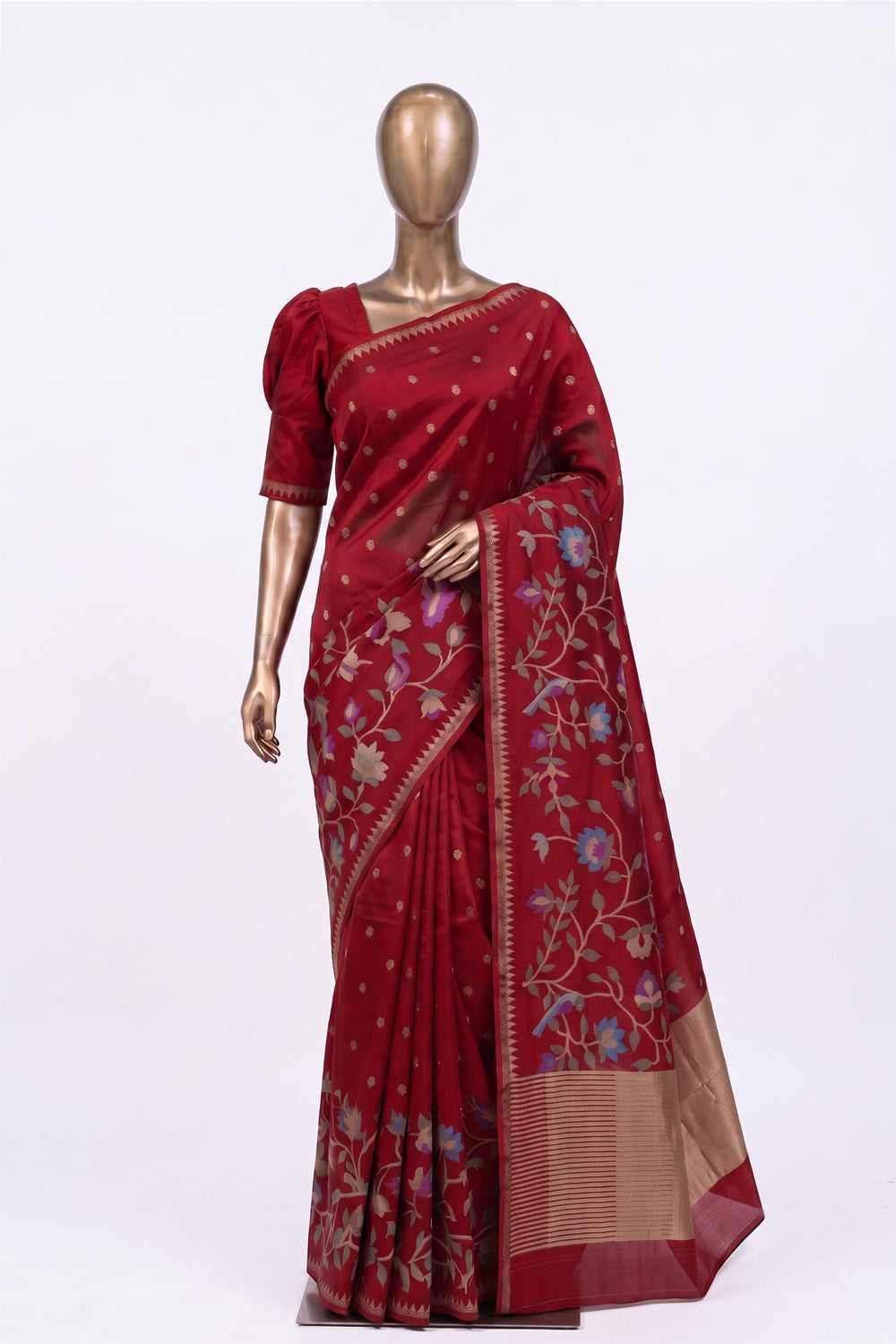 Image of Red Silk Saree