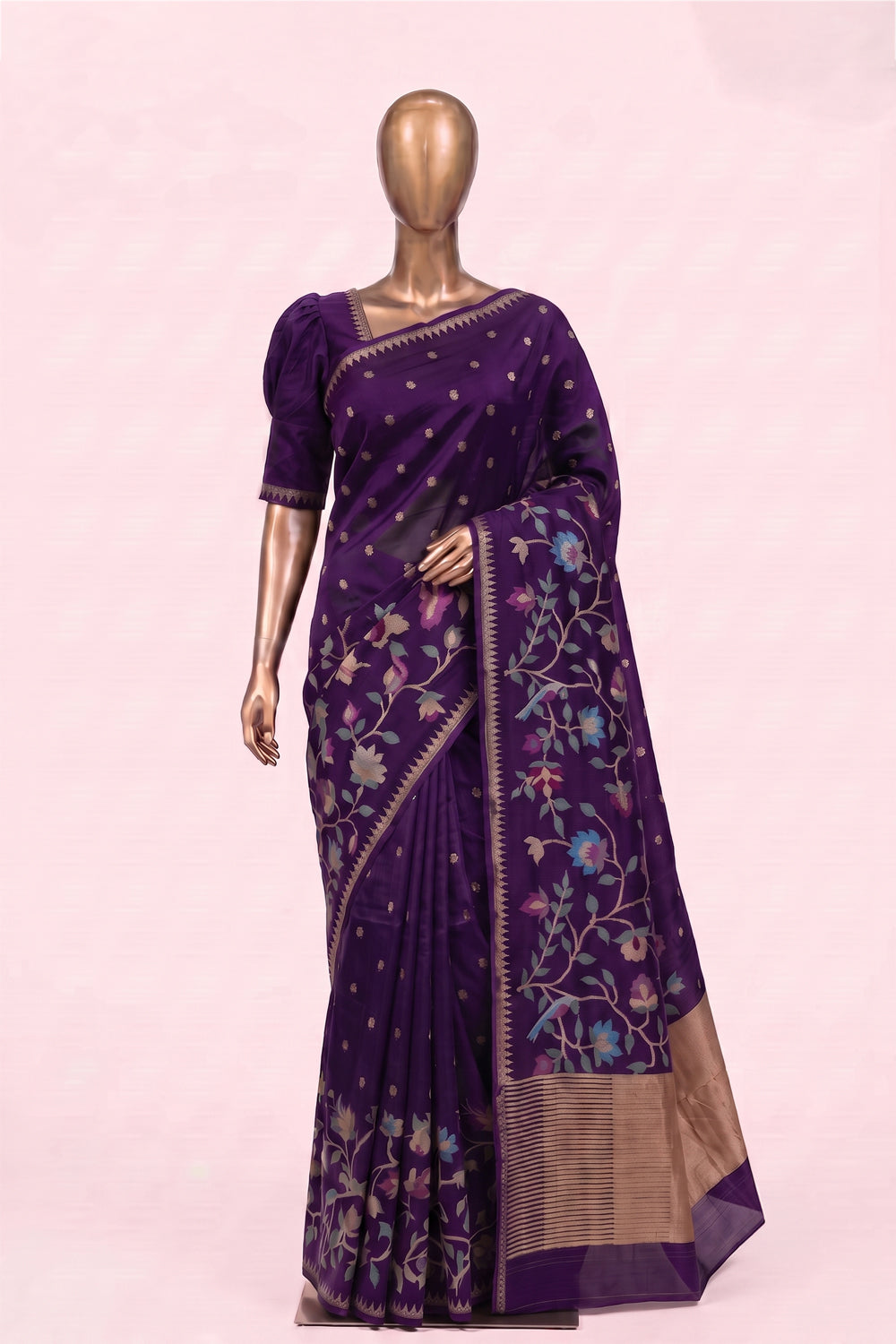 Image of Purple Silk Saree
