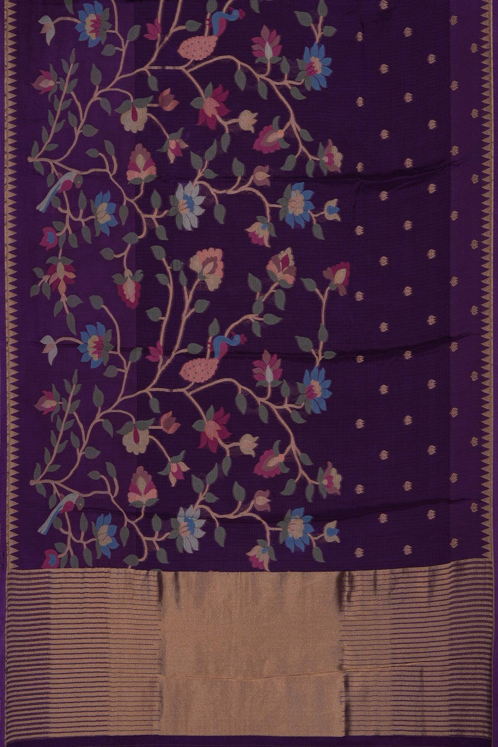 Image of Purple Silk Saree
