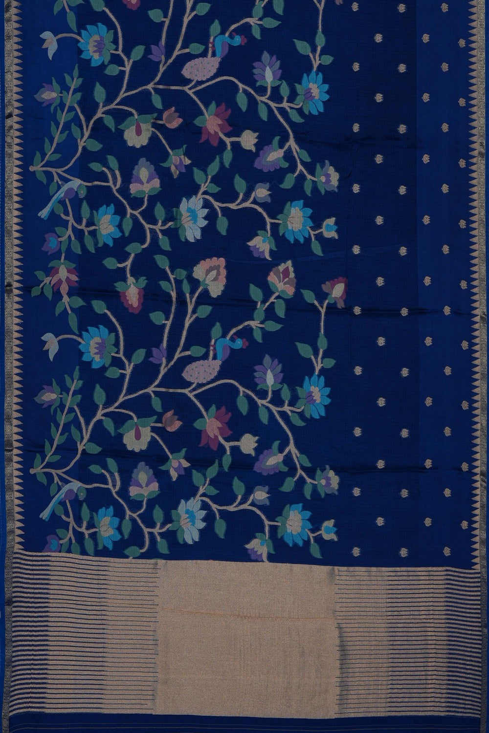 Image of Blue Silk Saree