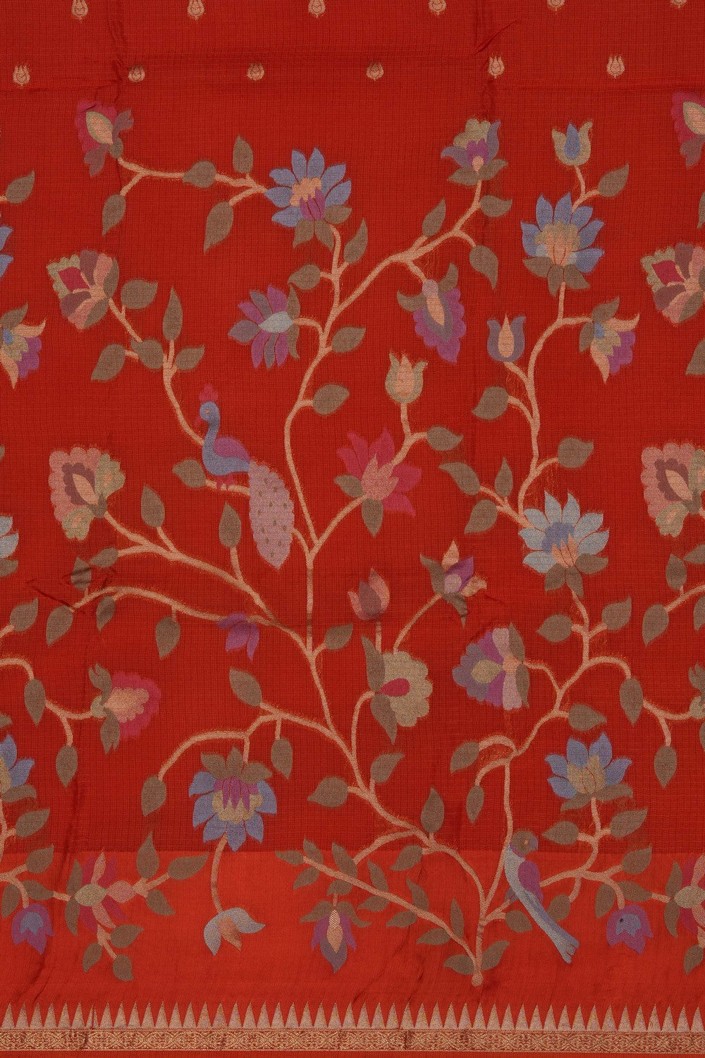 Image of Orange Silk Saree