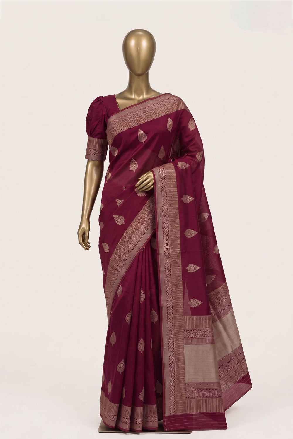 Image of Plum-Pink Kota Saree