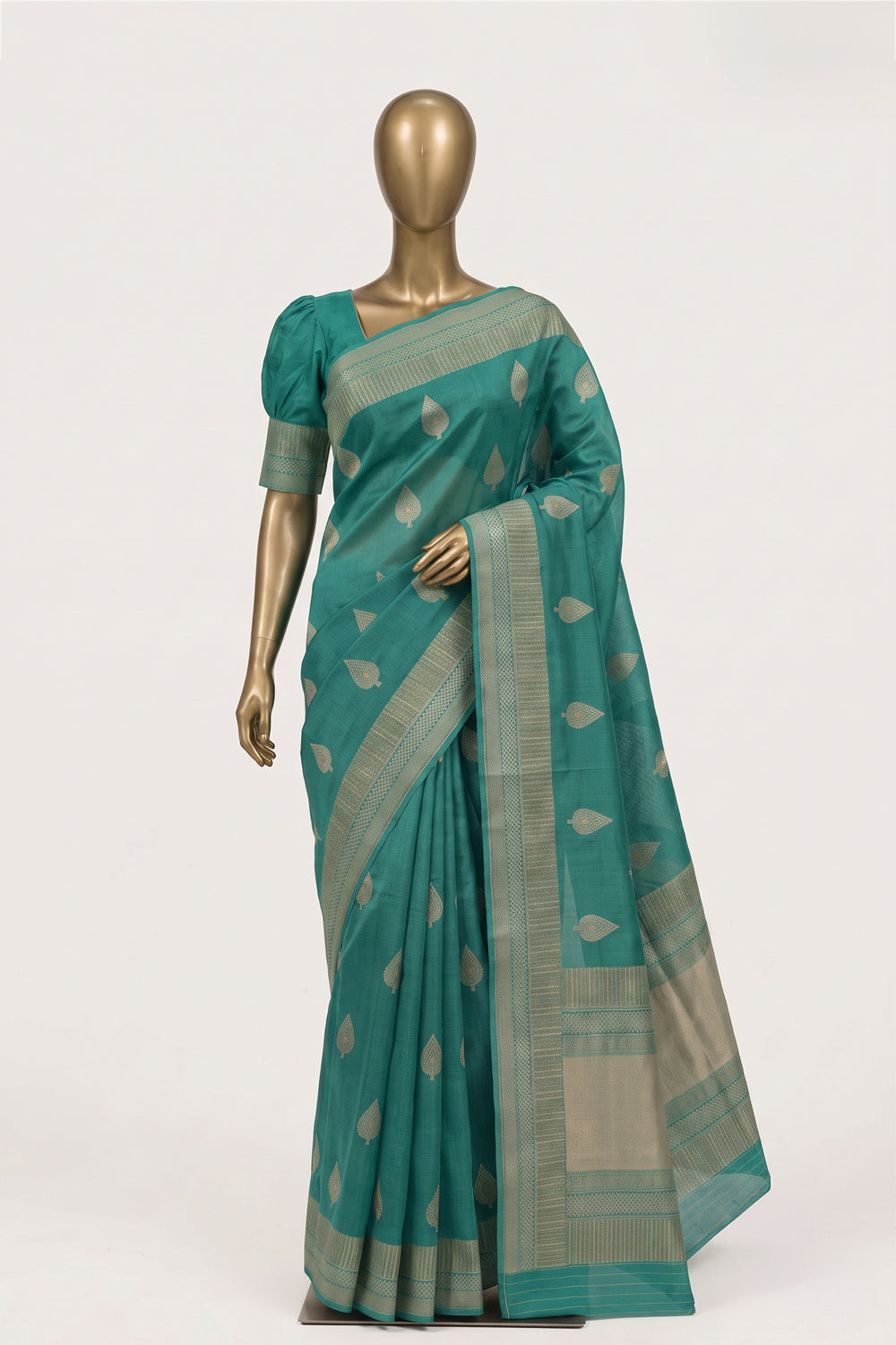 Image of Sea-Green Kota Saree