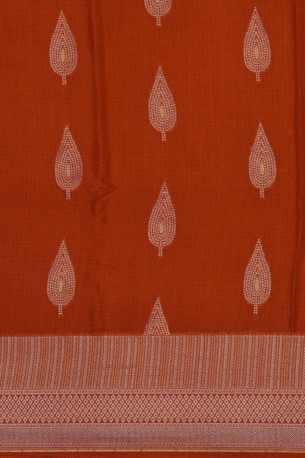 Image of Rust-Orange Kota Saree