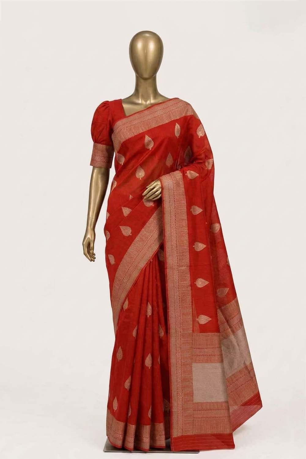 Image of Orange Kota Saree