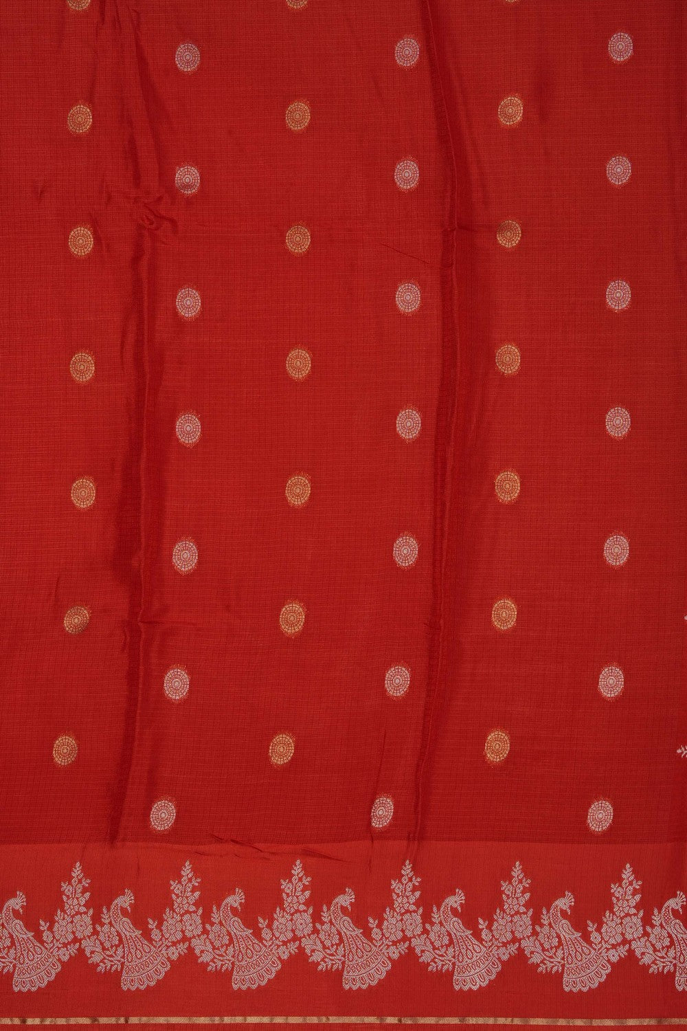 Image of Orange Kota Silk Saree