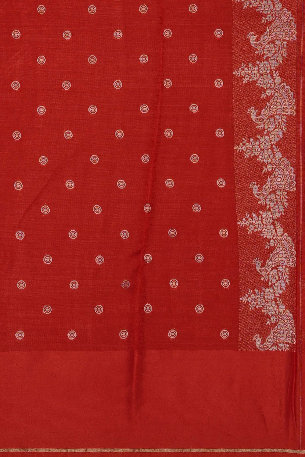 Image of Orange Kota Silk Saree