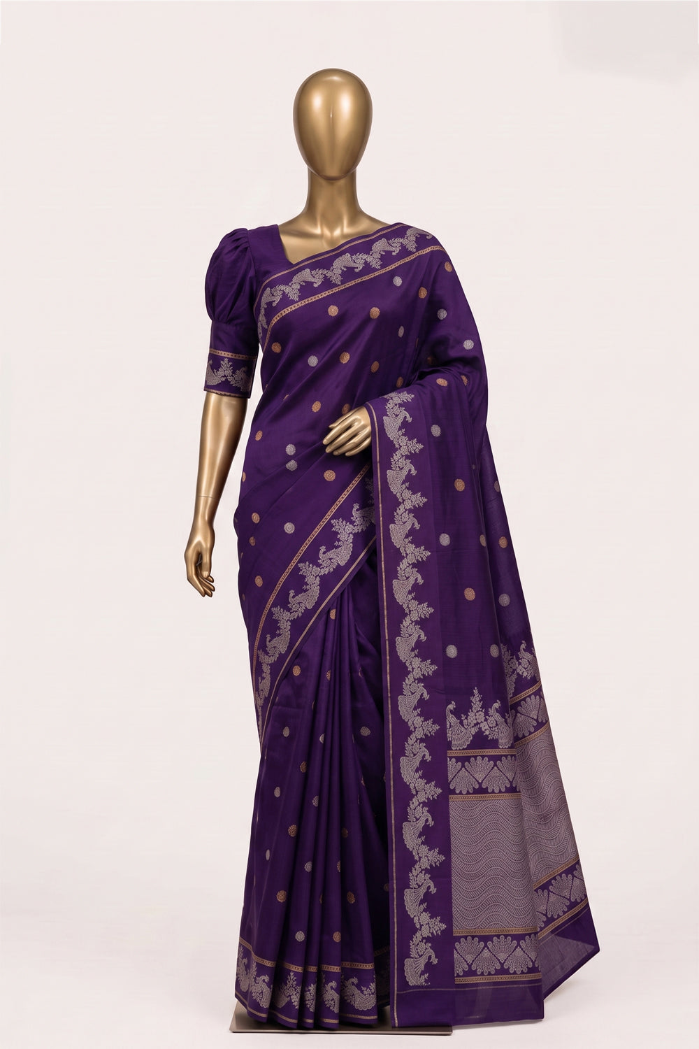 Image of Purple Kota Silk Saree