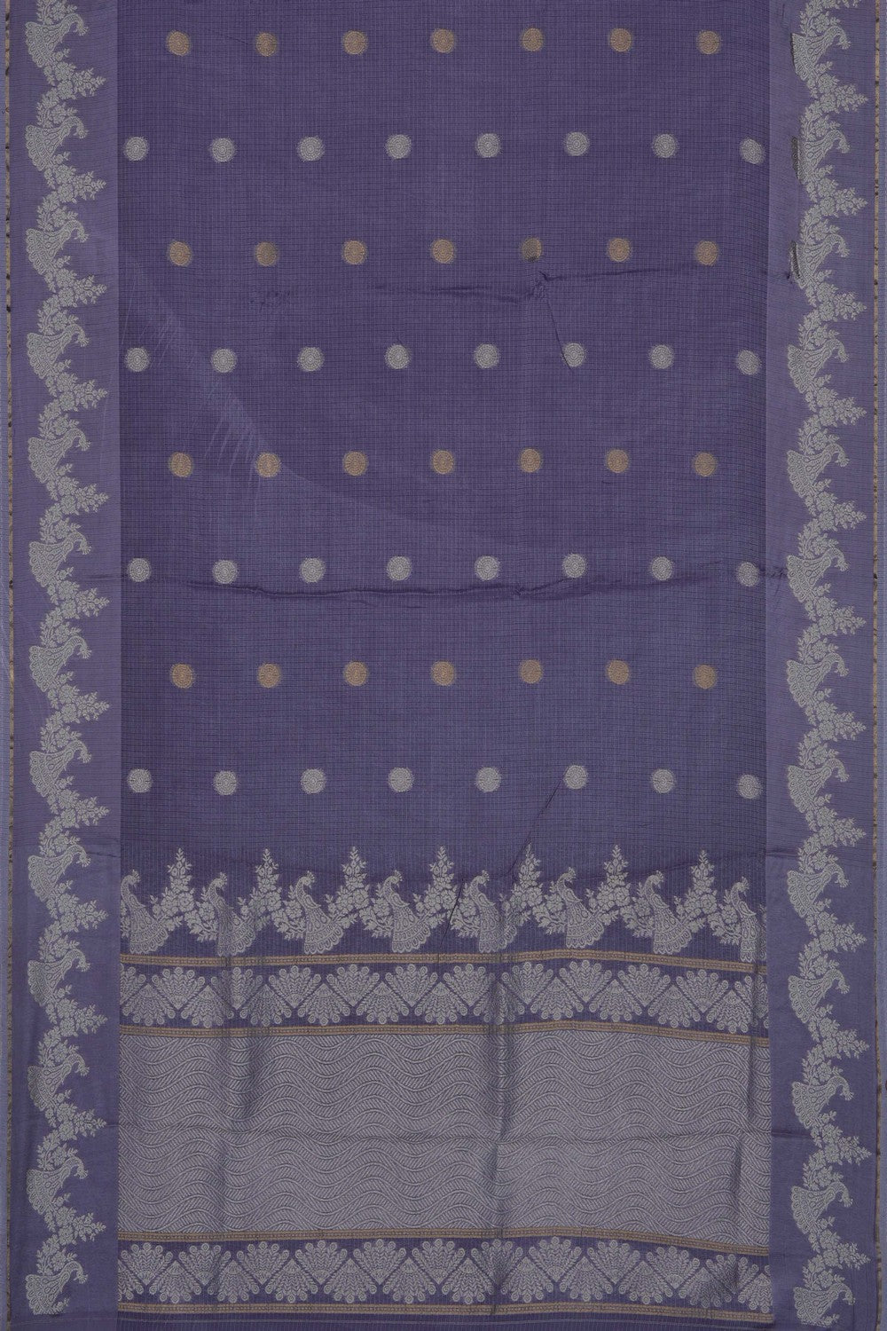 Image of Lavender-Purple Kota Silk Saree