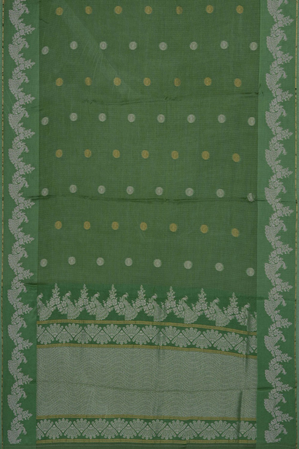 Image of Green Kota Silk Saree