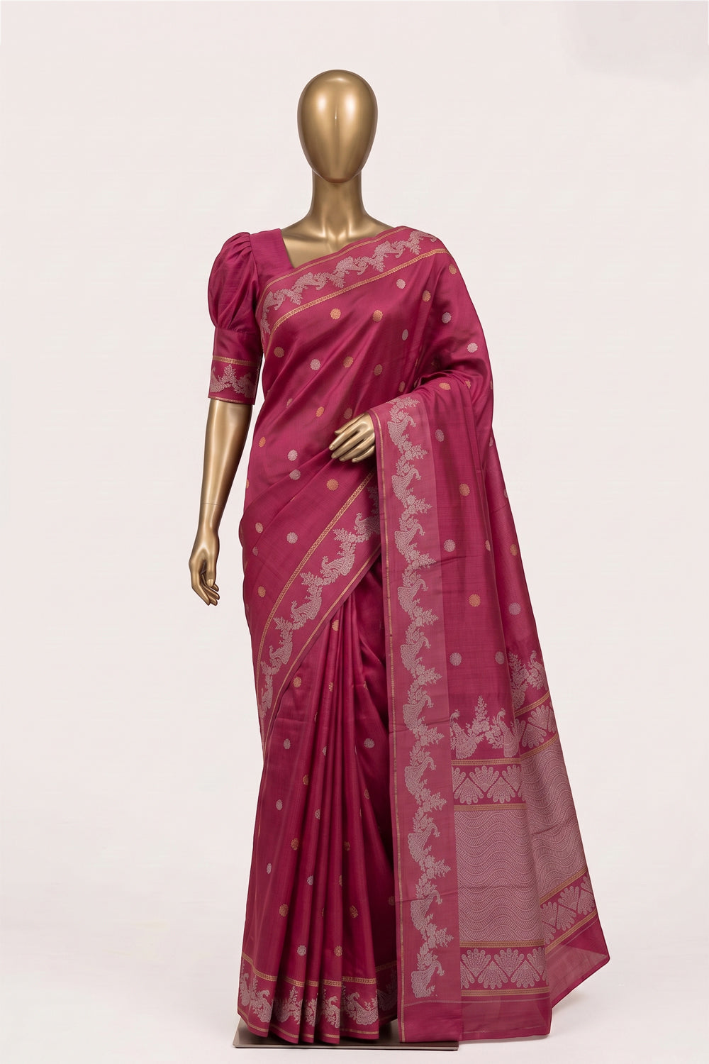 Image of Pink Kota Silk Saree