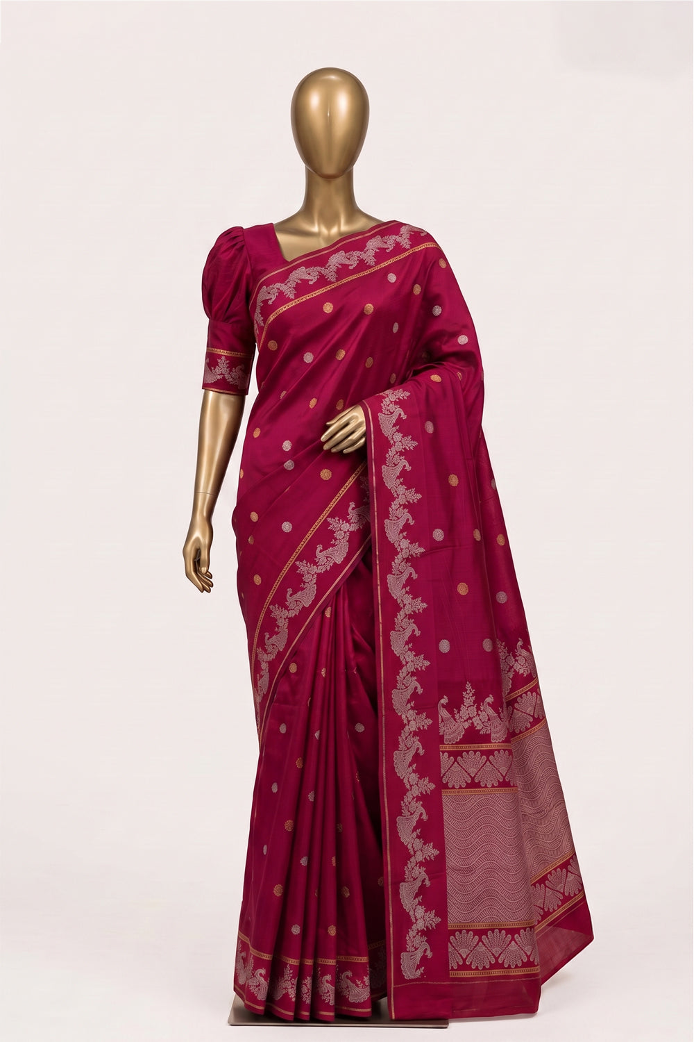 Image of Pink Kota Silk Saree