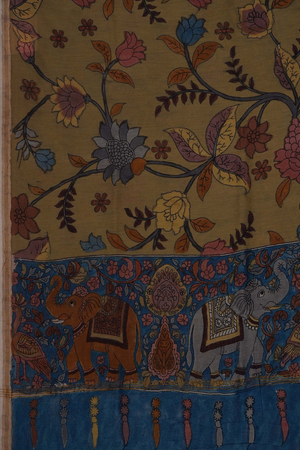 Image of Kalamkari Hand-Painted Dupatta