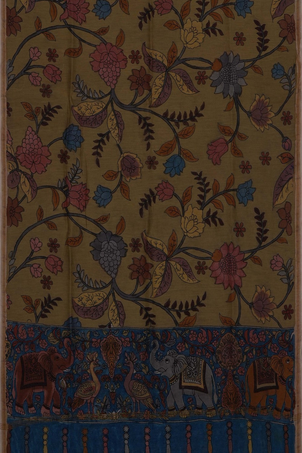 Image of Kalamkari Hand-Painted Dupatta