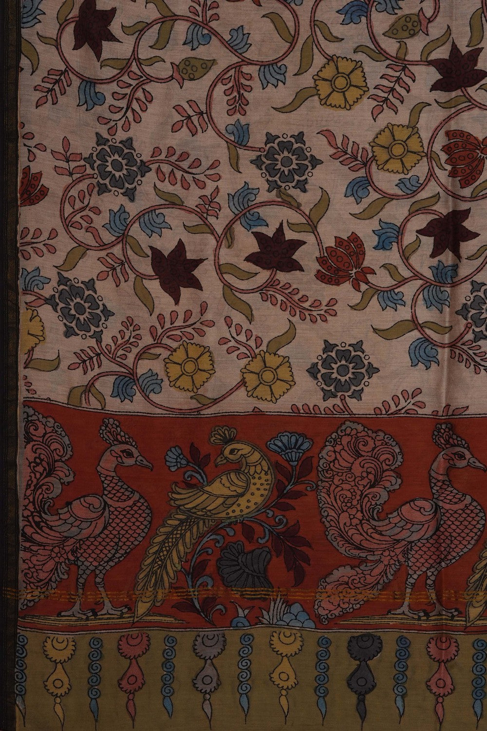 Image of Kalamkari Hand-Painted Dupatta