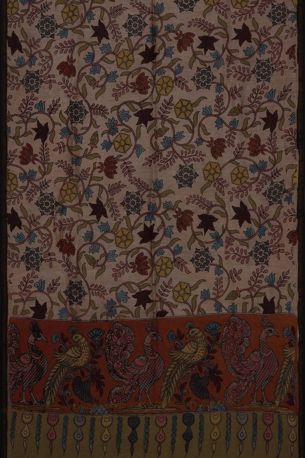 Image of Kalamkari Hand-Painted Dupatta