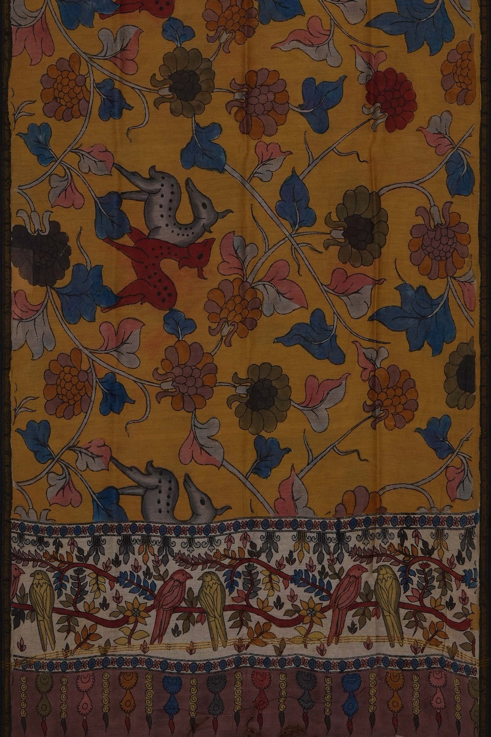 Image of Kalamkari Hand-Painted Dupatta