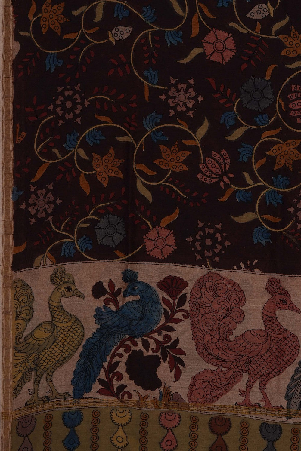 Image of Kalamkari Hand-Painted Dupatta
