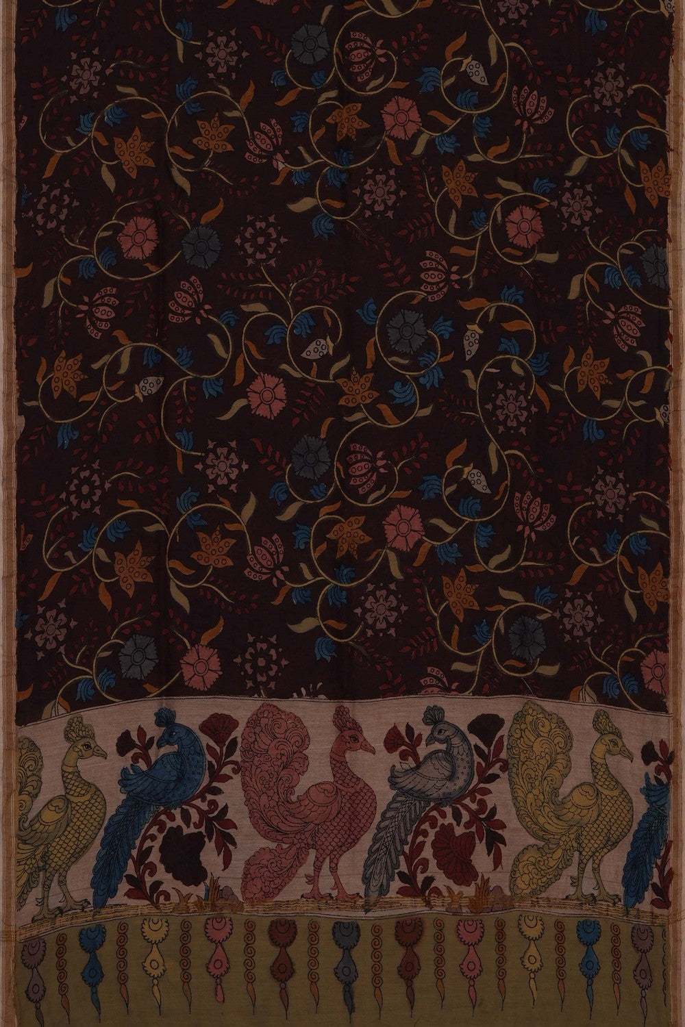 Image of Kalamkari Hand-Painted Dupatta