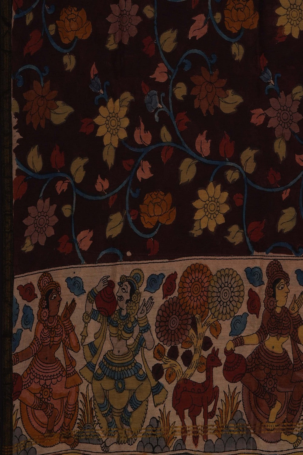 Image of Kalamkari Hand-Painted Dupatta