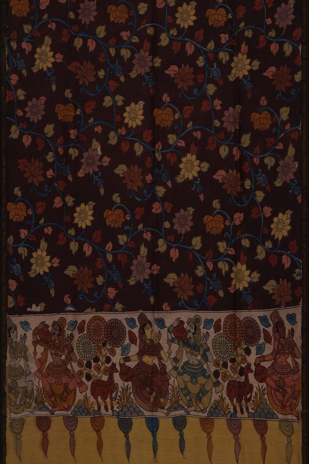 Image of Kalamkari Hand-Painted Dupatta