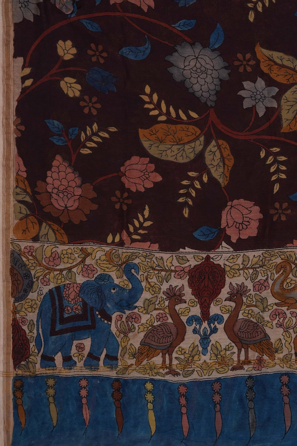 Image of Kalamkari Hand-Painted Dupatta