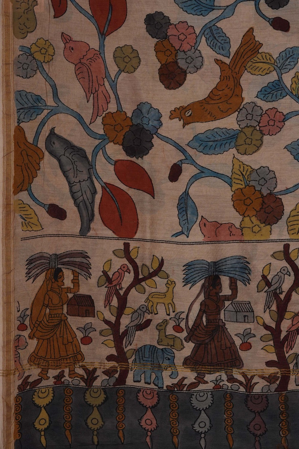 Image of Kalamkari Hand-Painted Dupatta