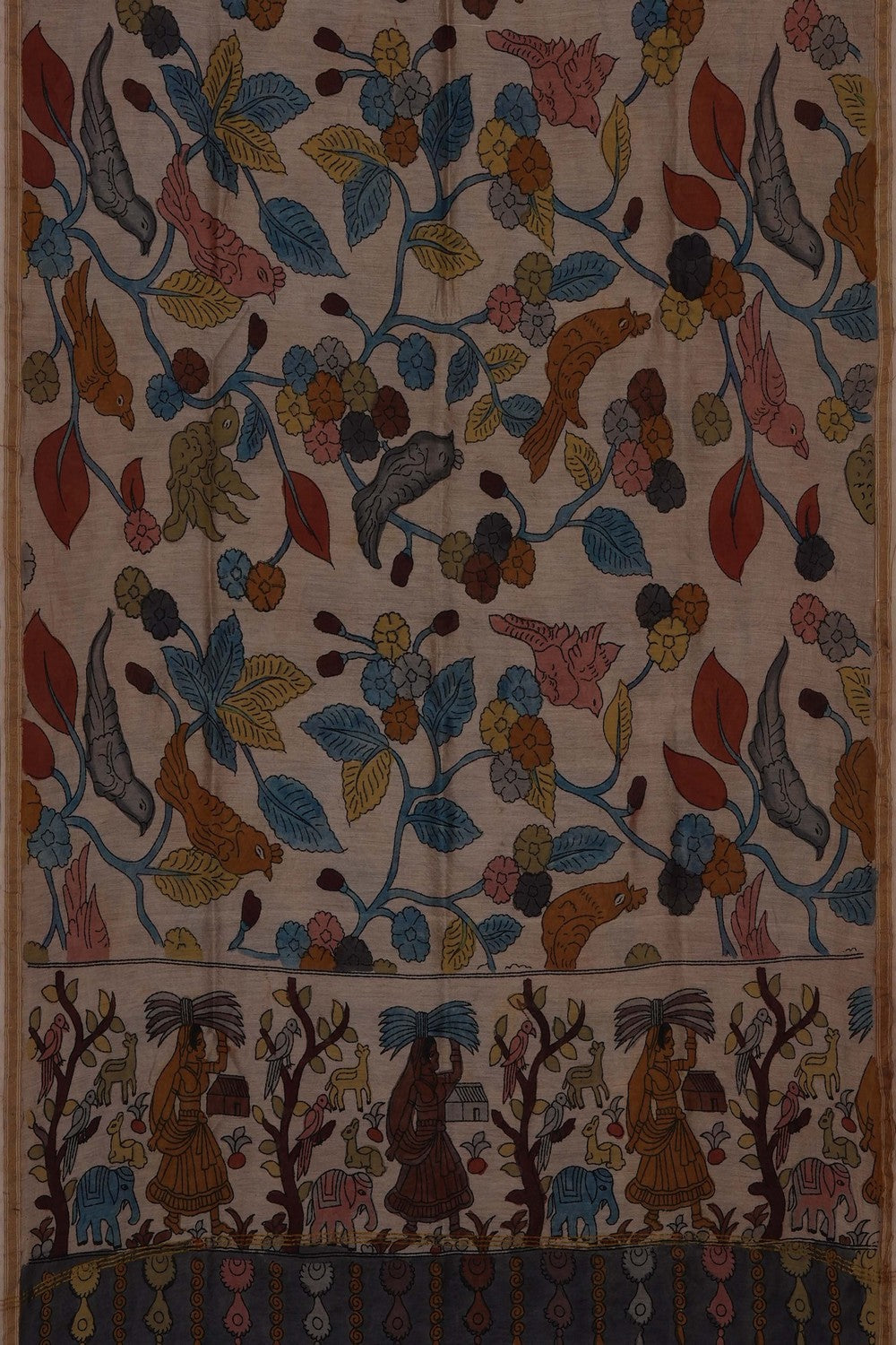 Image of Kalamkari Hand-Painted Dupatta