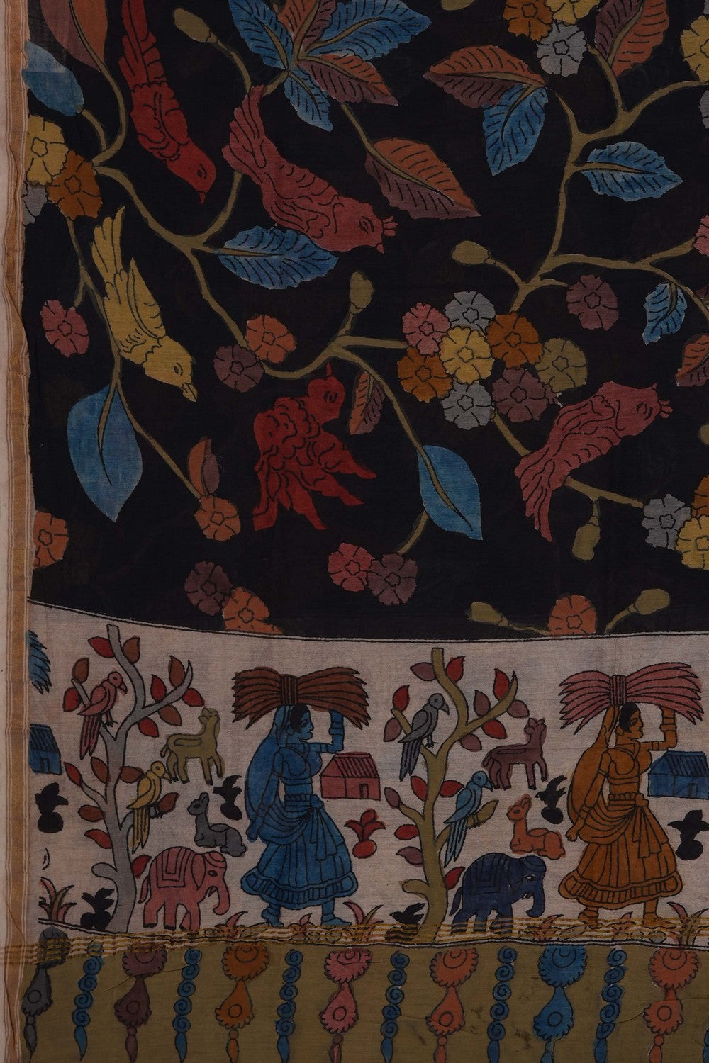 Image of Kalamkari Hand-Painted Dupatta